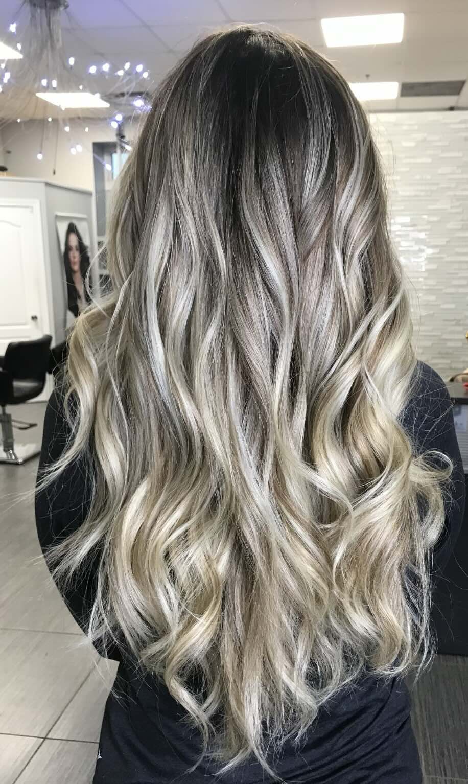Blonde balayage hairstyle